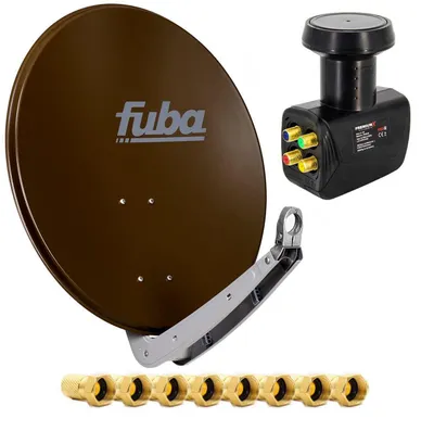Produktbild von Fuba DAA 650 B Parabolantenne Aluminium Braun PremiumX Quad LNB 8x F-Stecker