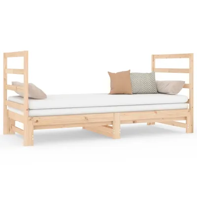 Zdjęcie produktu dla vidaXL Łóżko dzienne rozkładane 2x(90x190) cm lite drewno sosnowe