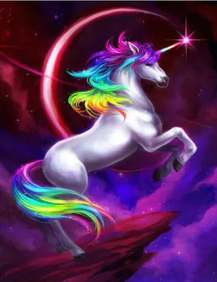 Produktbild von Malen nach Zahlen: Einhorn, 50x40 cm, auf Leinwand auf Keilrahmen