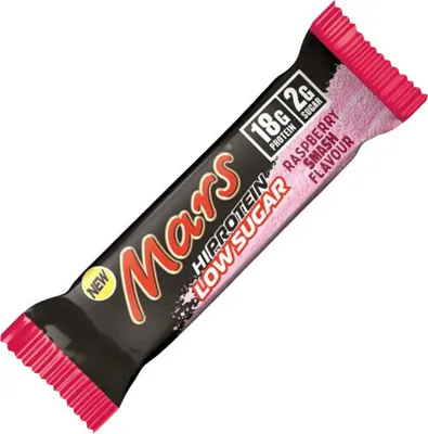 Obrázok produktu pre Mars Mars Low Sugar HiProtein Bar 55 g malina / Protenov tyinky, cookies a brownies / Lahodn malinov protenov tyinka Mars s nzkym obsahom cukru