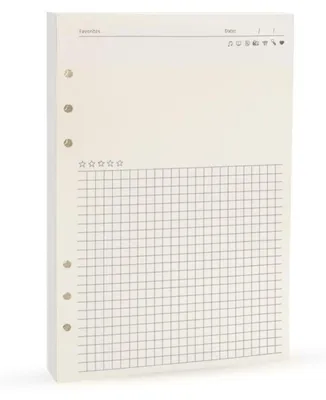 Obrázek produktu pro Náplně do spirálových zápisníků formátu A5, pro vazbu s 6 kroužky, 45 listů, gramáž 100 g/m², silný, hladký papír