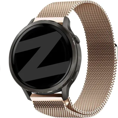 Produktbild von Bandz Milanese Laufband (18mm) - Geeignet für Garmin Vivoactive 4s / Vivomove 3s / Venu 2s / Venu 3s / Forerunner 255s / Forerunner 265s / Venu 4 - 41mm - Roségold