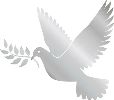 Produktbild von Aufkleber Friedenstaube 7x7 cm wetterfester Auto-Sticker UV-beständig leicht anzubringen Silber