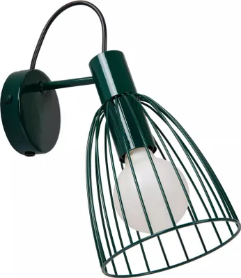 Produktbild von Kinder Wandstrahler Grün Metall E27 schwenkbar B:15 cm Kinderzimmer Wandleuchte