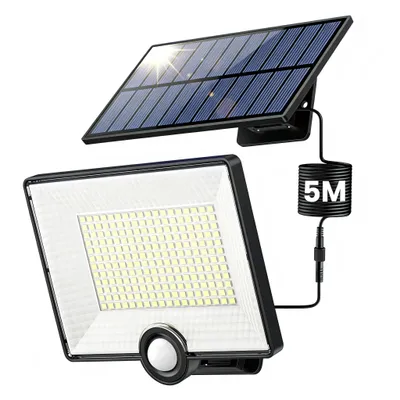 Productafbeelding van Solarlampen Voor Buiten Met Bewegingsmelder, 204 Leds, 3 Modi, IP65 Waterdicht