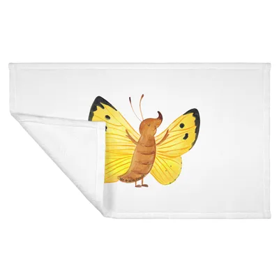 Produktbild von Mr. & Mrs. Panda Flauschtuch Schmetterling Zitronenfalter - Weiß - Geschenk, Schmetterlinge, Motivation, Lustige Sprüche, Liebe, Handtuch 50x100, kleines, Fakt, baumwolle