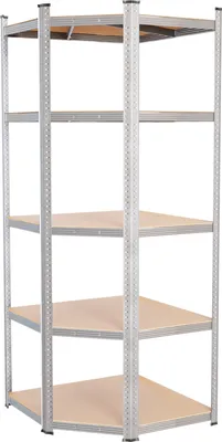 Produktbild von TroniTechnik® Schwerlastregal, Kellerregal, Lagerregal, 40 x 40 x 70 x 70 x 180 cm, Stahlgestell, bis 875 kg , 5 Ablagen