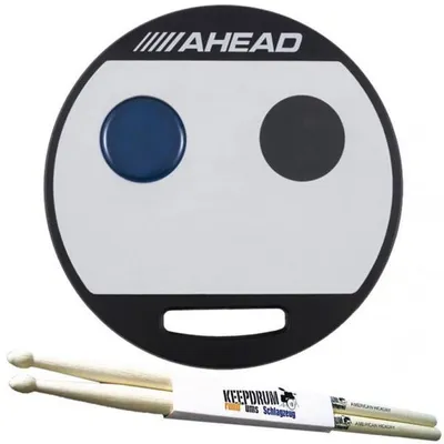 Produktbild von Ahead Practice-Pad AHP3Z 3-Zonen 14 Zoll mit Drumsticks 1 Paar