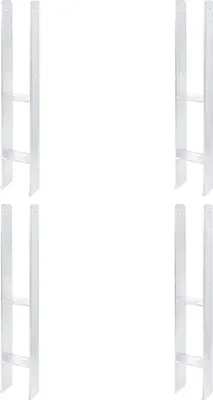 Zdjęcie produktu dla Alberts 4 x wsporniki słupków H, 81x600 mm, grubość materiału 5 mm, głębokość 60 mm, ocynkowane ogniowo