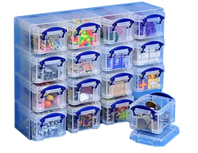 Zdjęcie produktu dla Really Useful Box 16x0.14CORG Pudełko do przechowywania 16x 0,14 l przezroczyste 28,0 x 8,5 x 22,5 cm