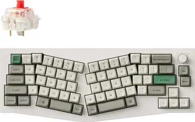 Produktbild von Keychron Q8 Max (Alice Layout) QMK/VIA Kabellose Mechanische Tastatur, QWERTY US, Knob, Gateron Jupiter Red Q8M-P1