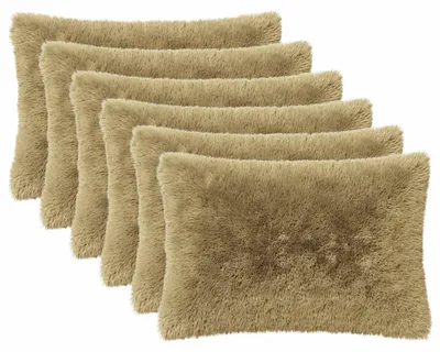 Productafbeelding van vidaXL Kussenhoezen, 6 stuks, HEERLEN, lichtgroen, 40 x 60 cm, PV-fleece