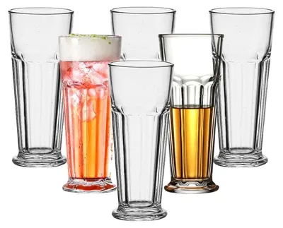 Pint-Biergläser Set 6er – 14 oz Klarglas, Tumbler