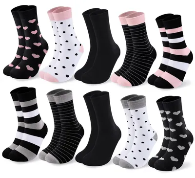 Immagine prodotto di Calzini di cotone colorati da donna (10 paia)