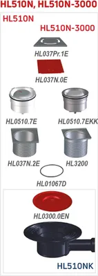 Produktbild von HL Hutterer & Lechner HL510N-3000 Bodenabl. DN40/50 waagr KLICK-KLACK, 1 Stk.