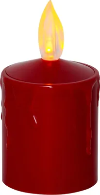 Produktbild von Star Trading LED Kerze rot Lichtsensor flackernd Flamme gelb für Laternen 11x6cm