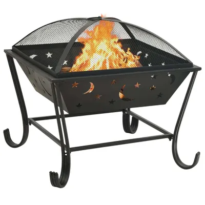 Zdjęcie produktu dla vidaXL Kosz ogniowy z pogrzebaczem 62 cm stal XXL