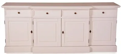 Produktbild von Casa Padrino Shabby Chic Landhaus Stil Kommode Weiß B 217 cm - H 90 cm Möbel Diele Esszimmer Schrank