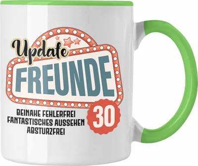 Produktbild von Trendation - 30. Geburtstag Tasse Frau Mann Geschenk 30er Geschenkidee 30 Mutter Vater Lustiger Spruch (Grün)