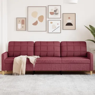 Obrázok produktu pre Maison Exclusive – trojsedacia pohovka, vínová farba, 210 cm, látka