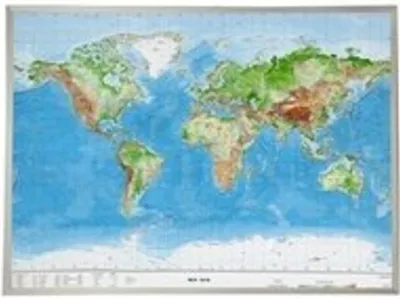 Produktbild von Welt Gross 1 : 53.000.000 mit Aluminiumrahmen