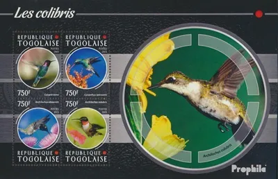 Produktbild von Briefmarken Togo 2015 Mi 6669-6672 Kleinbogen (kompl. Ausgabe) postfrisch Kolibri