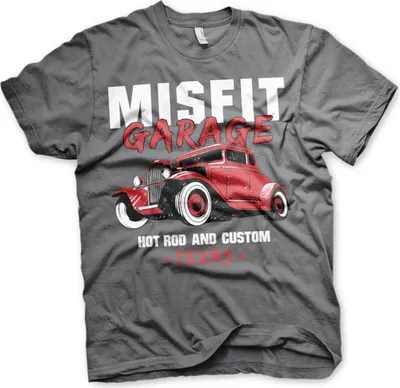 Produktbild von Misfit Garage Hot Rod & Custom T-Shirt - Medium - DarkGrey