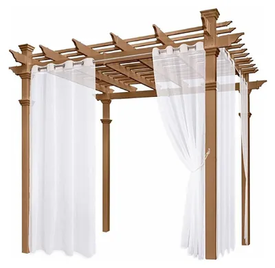 Zdjęcie produktu dla Wodoodporne zasłony do użytku zewnętrznego - zasłony zaciemniające do ogrodu i tarasu, 132 x 213 cm