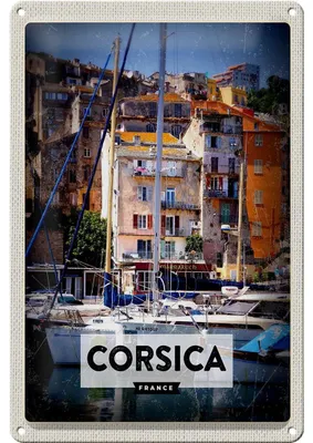 Produktbild von Blechschild Reise 20x30cm Corsica France Urlaubsort