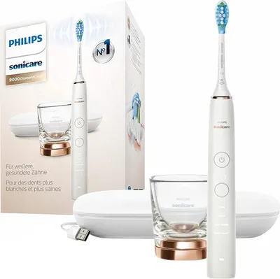 Produktbild von Philips Sonicare HX9911/94 Diamondclean 9000 White/ROSE GOLD Bluetooth Schall-ZahnbÃ1/4rste, Timer, Ladestandsanzeige