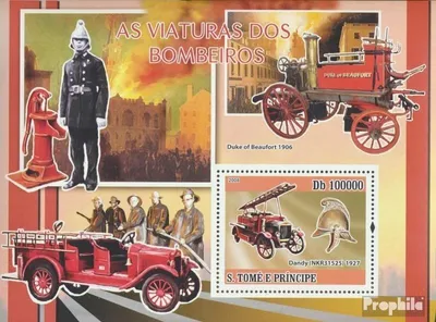 Produktbild von Briefmarken Sao Tome e Principe 2008 Mi Block652 (kompl.Ausg.) postfrisch Historische Feuerwehrfahrzeuge