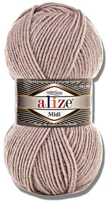 Obrázok produktu pre Alize 1x 100g priadze Superlana Midi, univerzálna, vhodná na háčkovanie a pletenie (kód: 652)