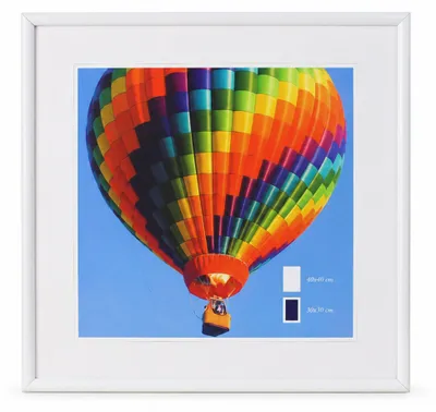 Produktbild von Bilderrahmen mit Klarglas quadratisch fotorahmen Kunststoff Posterrahmen Vintage Collage Picture Frame New Lifestyle - Farbe: Weiß | Format: 40x40