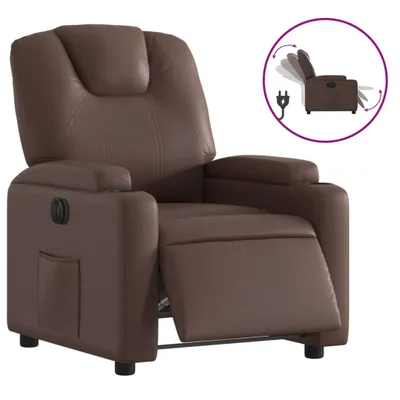 Produktbild von vidaXL Elektrischer Relaxsessel Braun Kunstleder