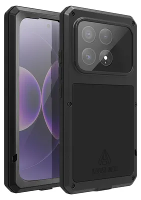 Obrázek produktu pro Love Mei, kovové pouzdro pro Xiaomi 17 s celoplošnou ochranou, odolné proti nárazům a s tvrzeným sklem, černá barva