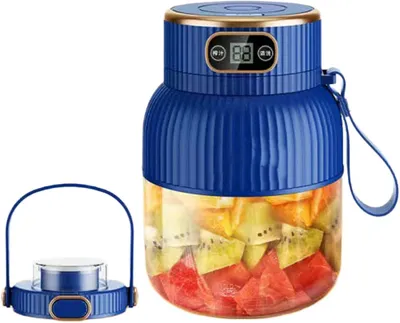 Produktbild von 600-ml-USB-Entsafter/Mixer mit Digitalanzeige, Fruchtsaft- und Smoothie-Zubereitung