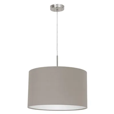 Image de Suspension ronde Pasteri, diamètre : 380 mm, couleur de l'abat-jour : Taupe