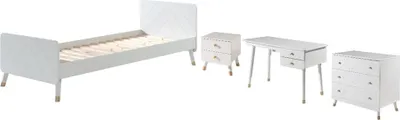 Produktbild von Kinderzimmer Set Kamillah Kinderzimmer komplett MDF Satin Weiß