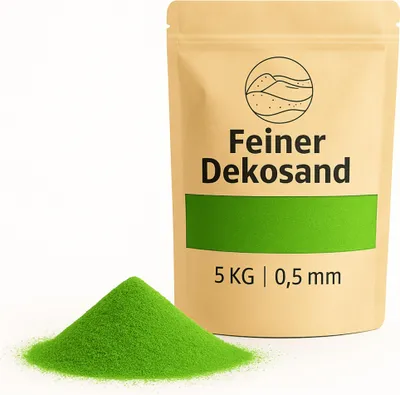 Produktbild von Deko-Sand 5 KG grün Ø 0,5 mm Vasen Glas-Füllung Streudeko