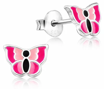 Produktbild von LUISIA® Ohrstecker "Schmetterling" E-15470-2 | Pink Rosa