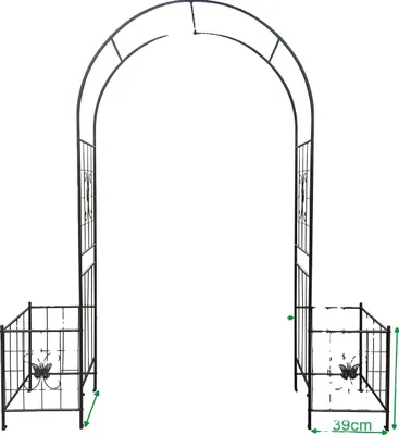 Imagen del producto de Estructura de soporte para plantas trepadoras, fabricada en metal resistente, para uso en exteriores, color , dimensiones: 79,5 x 19,7 x 85,8 cm