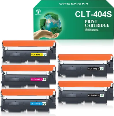 Produktbild von 5er Greensky CLT-P404C Toner kompatibel für Samsung CLT 404S für Samsung xpress C430 C430W C480 C480FN C480FW