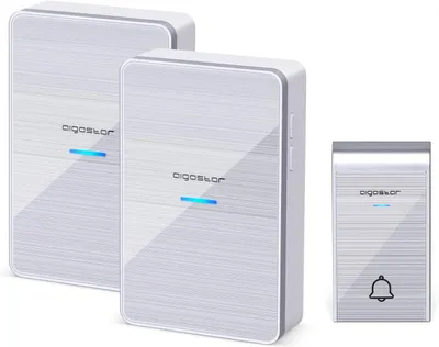 Produktbild von Türklingel Funk Kabellos Wasserdicht, 36 Melodien, LED Blinken, 150m Reichweite, 1 Klingeltaster 2 Empfänger
