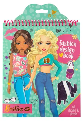 Immagine prodotto di Besties Modedesign Farbe und Aufkleberbuch