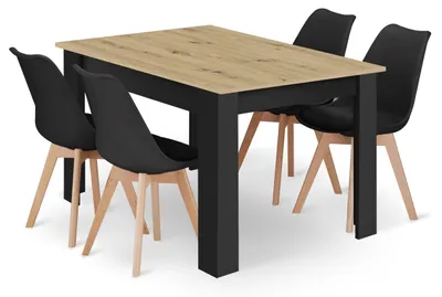 Zdjęcie produktu dla Stół z Krzesłami Nowoczesny Styl Do Kuchni Jadalni Salonu 4 krzesła ATTE
