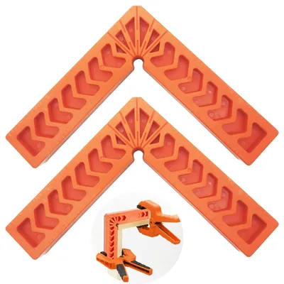 Image de Équerres de fixation à 90 degrés - Équerres de positionnement - Pinces d'angle - Plastique - Lot de 2 - Longueur : 150 mm - Robustes et légères - Pince d'angle