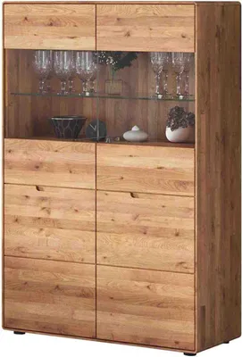 Produktbild von Highboard MAssivholz Wildeiche Kommode - LUCAS - Die Möbelfundgrube