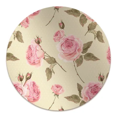 Produktbild von Rundmatte - Stuhlunterlage Bürostuhlunterlage - Rund Ø 100 cm - Bodenmatte - Fußmatte - Englische Rosen