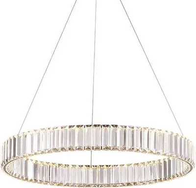 Zdjęcie produktu dla Bohemia Brass 40 AL - żyrandol kryształowy LED pierścień ring 40cm mosiądz złoty