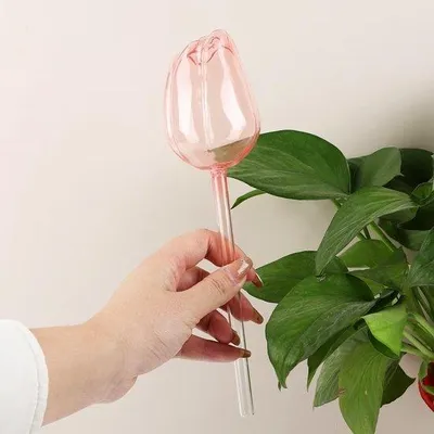 Produktbild von Selbstwassernde Irrigationskugeln für Pflanzen - 4 Stück, PVC-Wasserdispenser für Zimmerpflanzen, effiziente Wassergabe und Wachstum, 24 x 6,5 cm